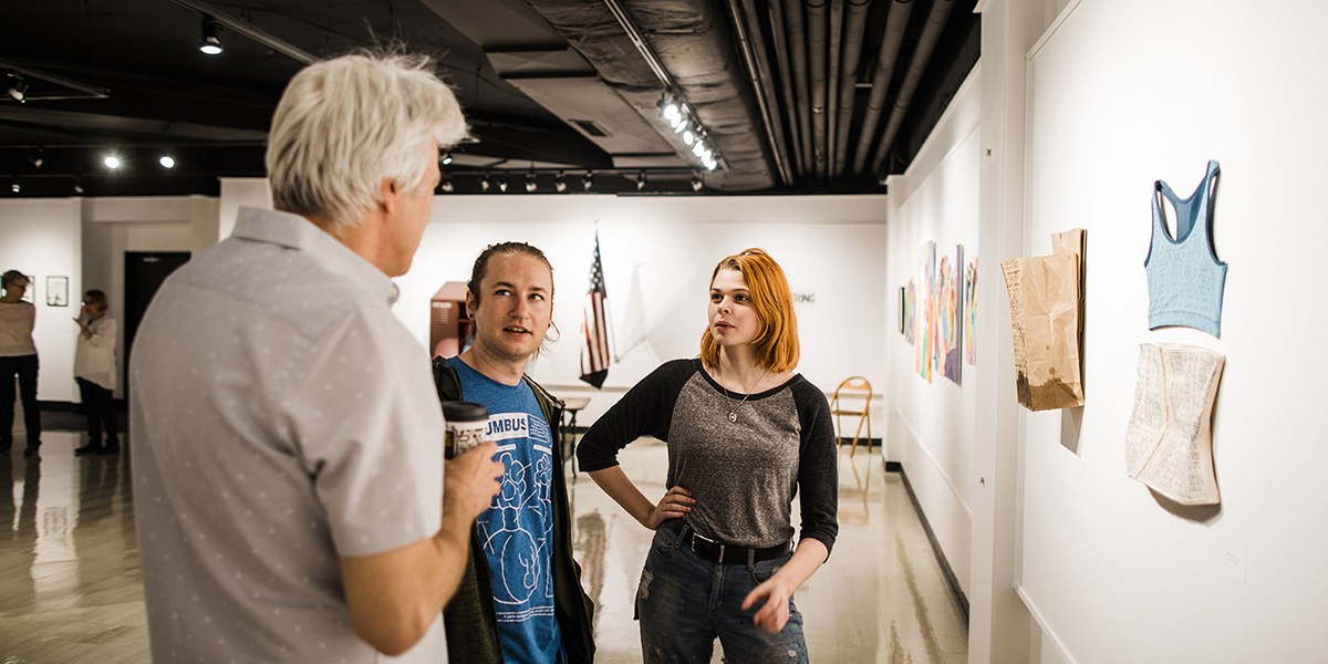 Students talking inside
